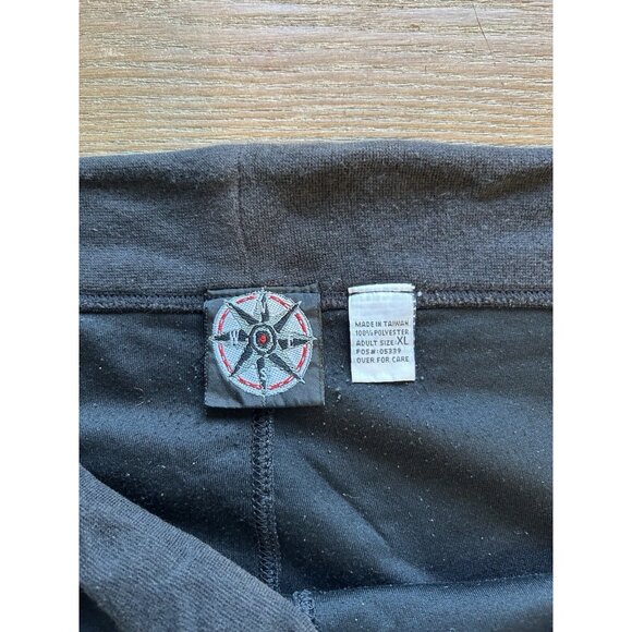 Vintage 90s Marlboro Black Fleece Compass Drawstring Joggers Jogger Pant - Picture 7 of 7